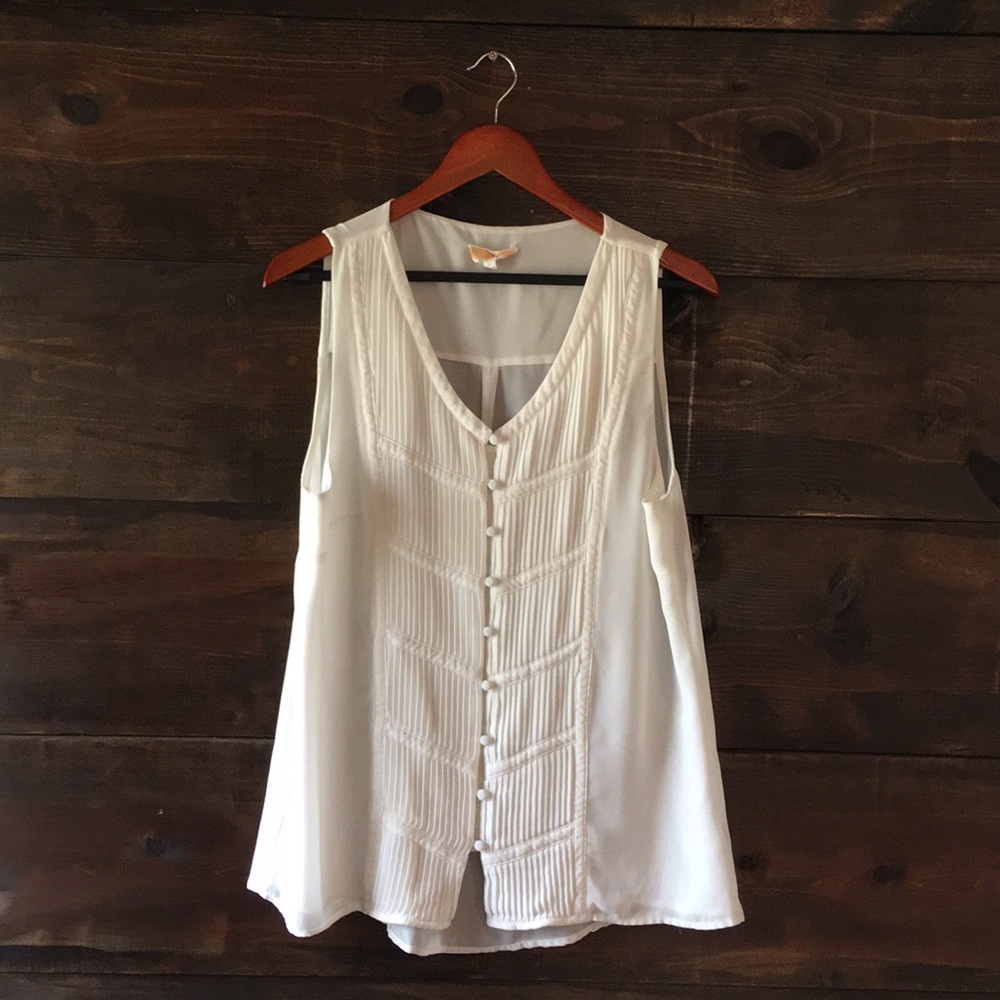 Flowy button-down tank